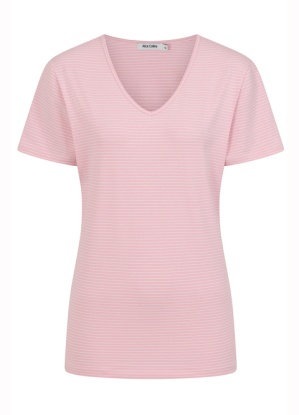 Alice Collins Perfect Striped V-Neck T-Shirt